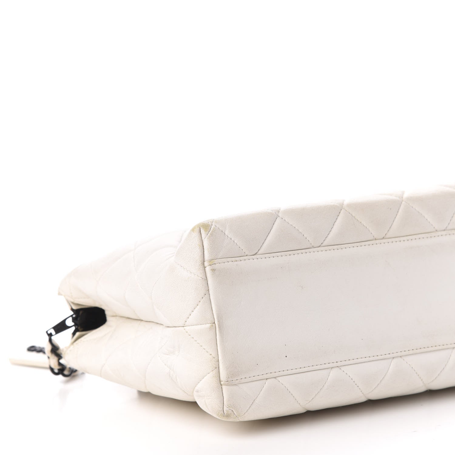 Chanel Lambskin Quilted Shoulder Bag White 8 of 14