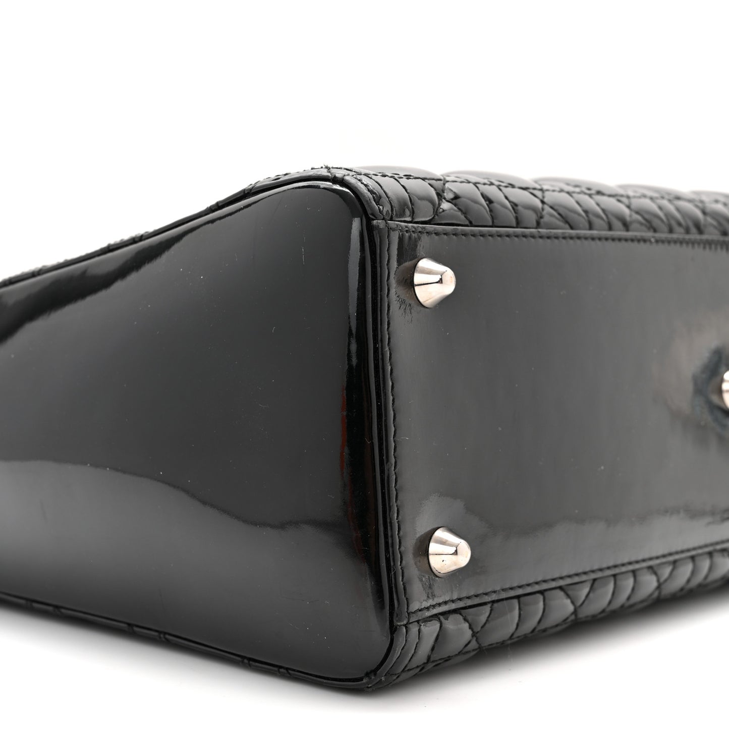 Patent Cannage Large Lady Dior Black