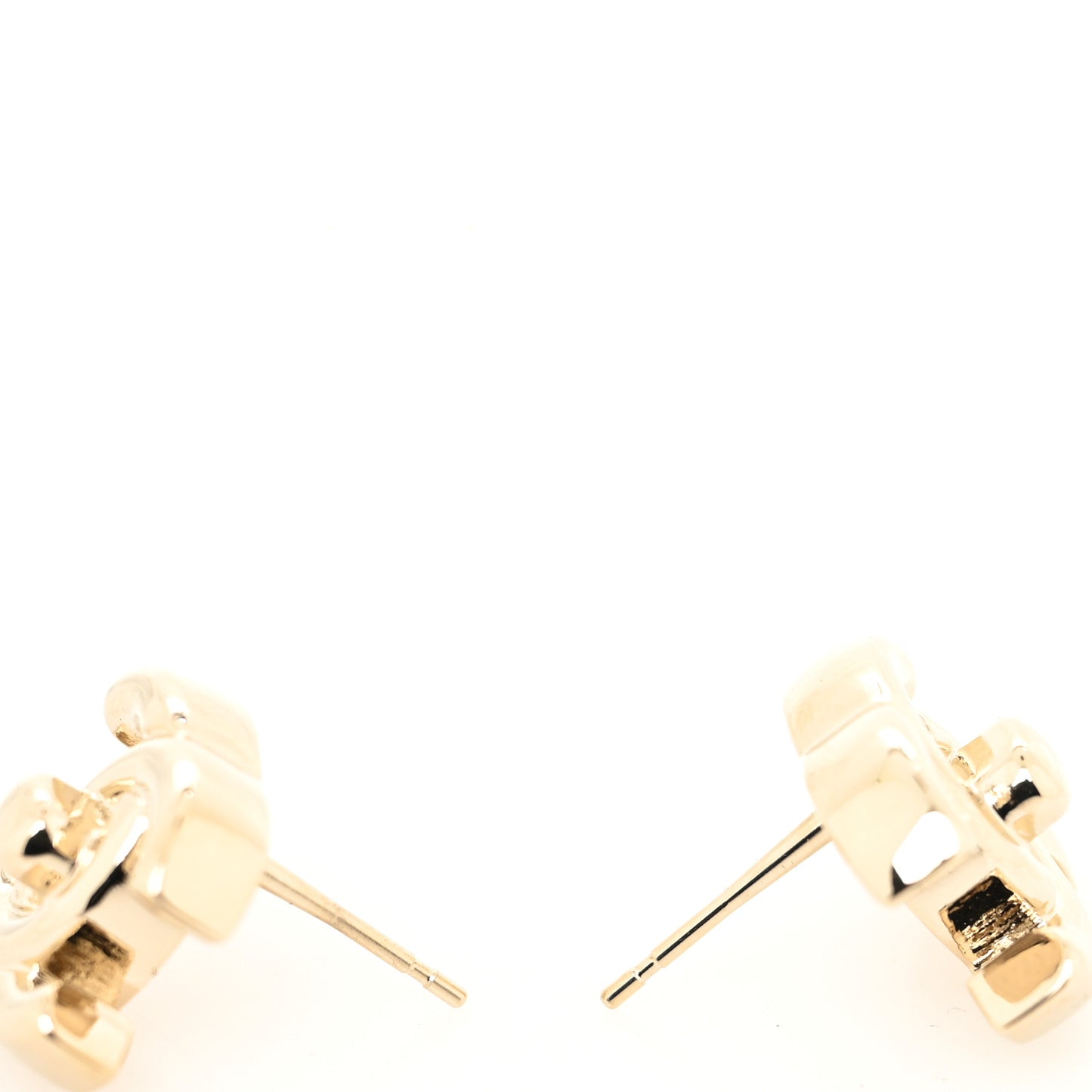 Metal CC Turnlock Earrings Gold
