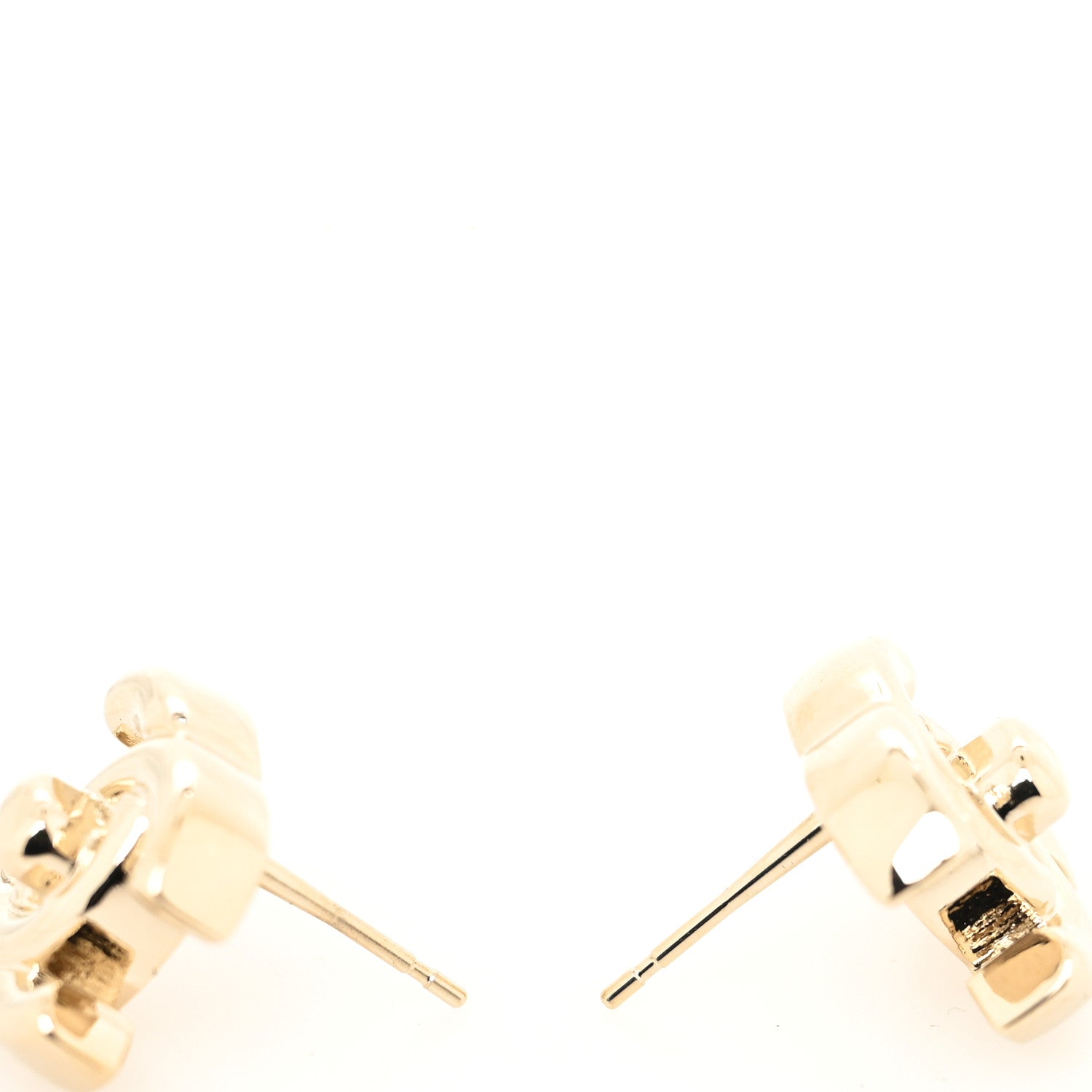 Chanel Metal CC Turnlock Earrings Gold 3 of 4