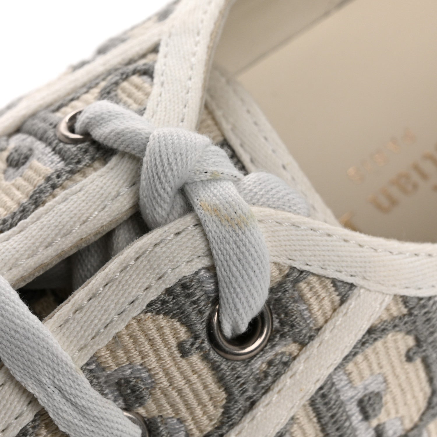 Christian Dior Canvas Oblique Walk'N'Dior Low Top Sneakers 40 Grey Stone 11 of 11