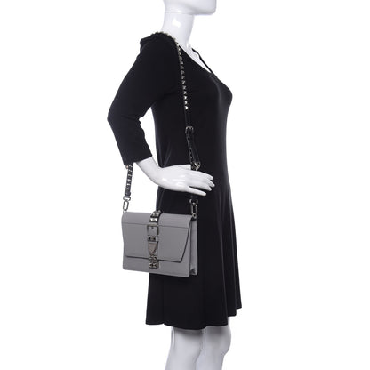 Prada Saffiano City Calfskin Studded Large Elektra Shoulder Bag Nube 2 of 10