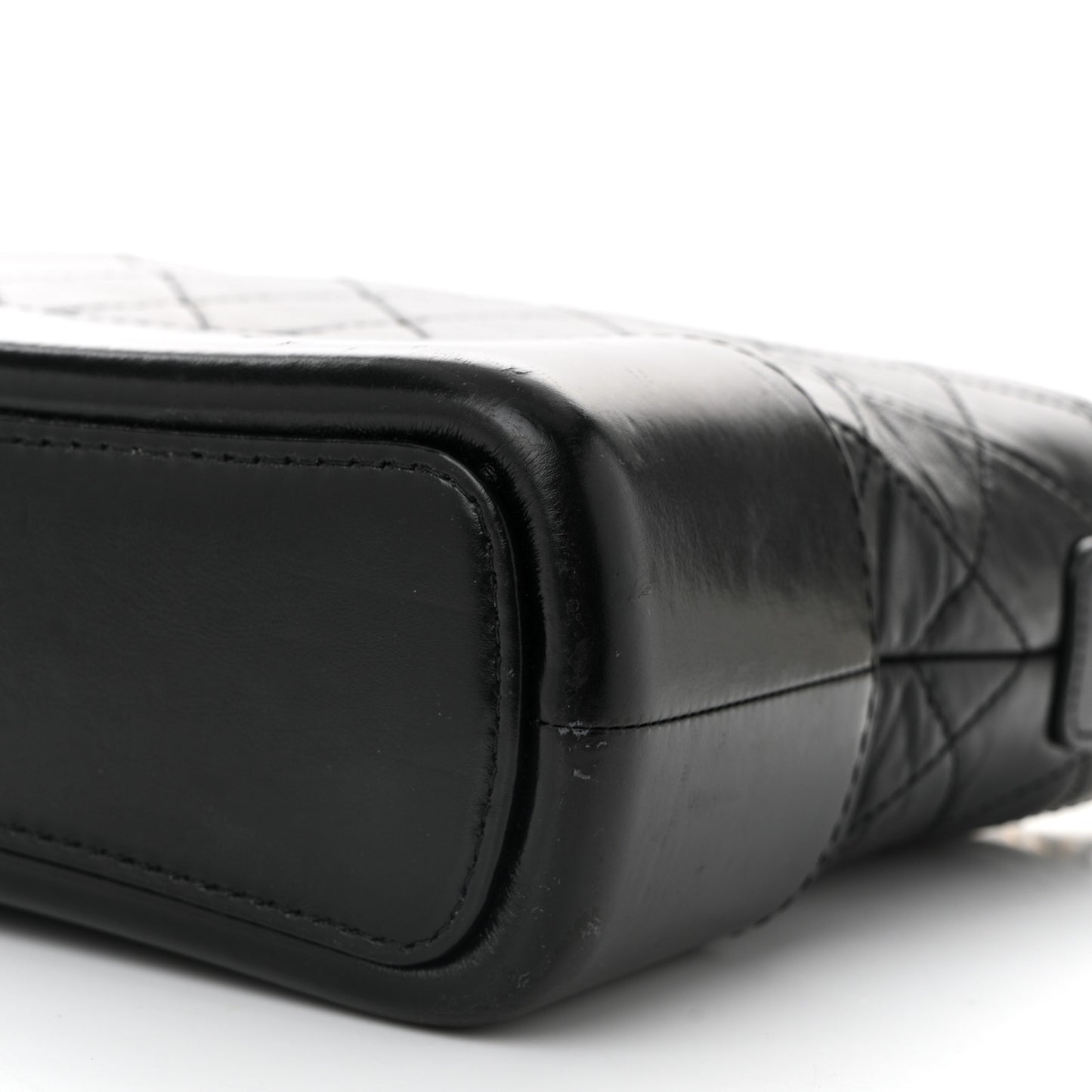 Aged Calfskin Quilted New Medium Gabrielle Hobo Black