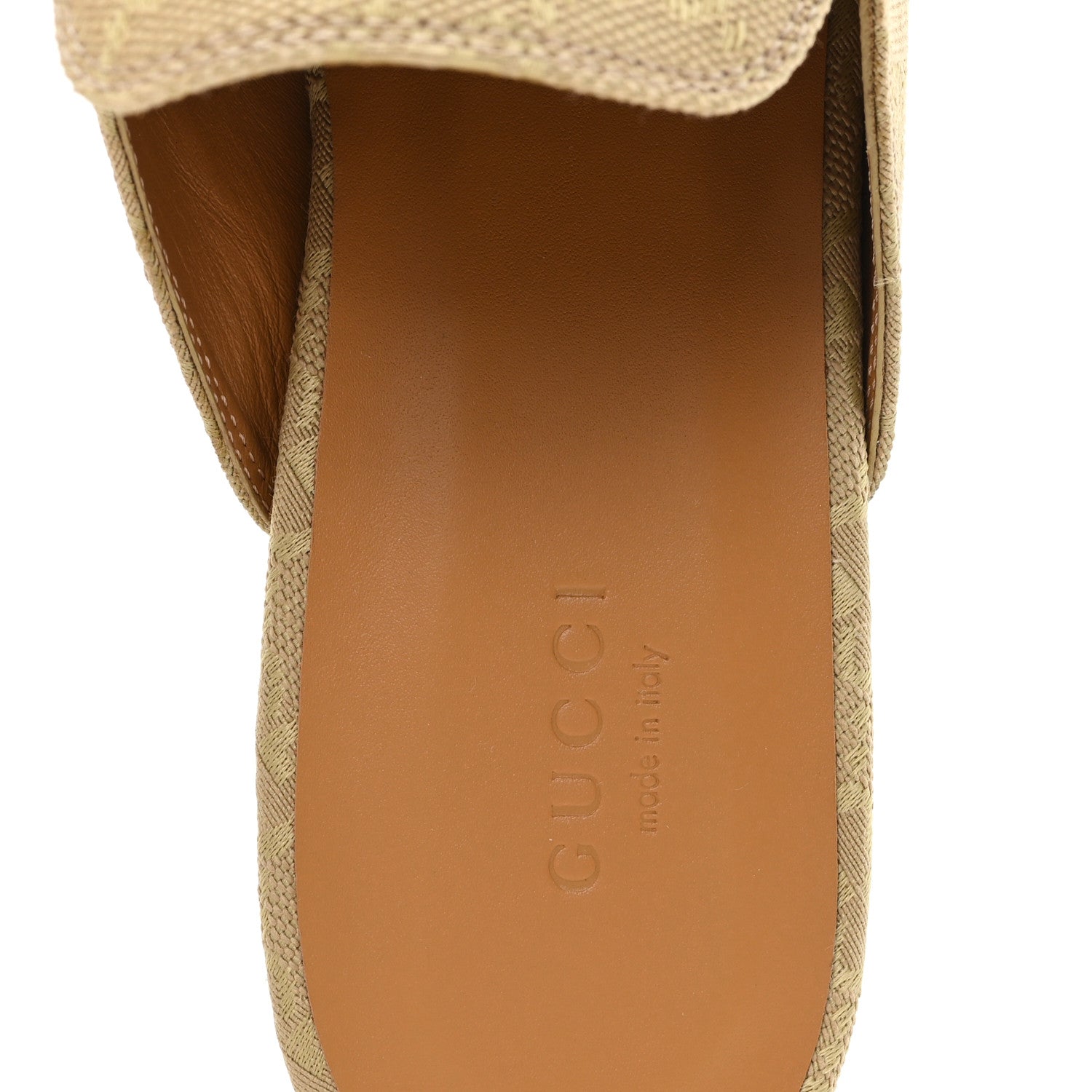 Gucci Canvas GG Monogram Womens Princetown Slippers 40 Egypt Salt 8 of 10