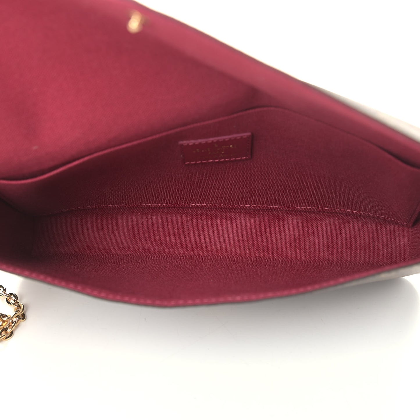 Monogram Pochette Felicie Chain Wallet Fuchsia