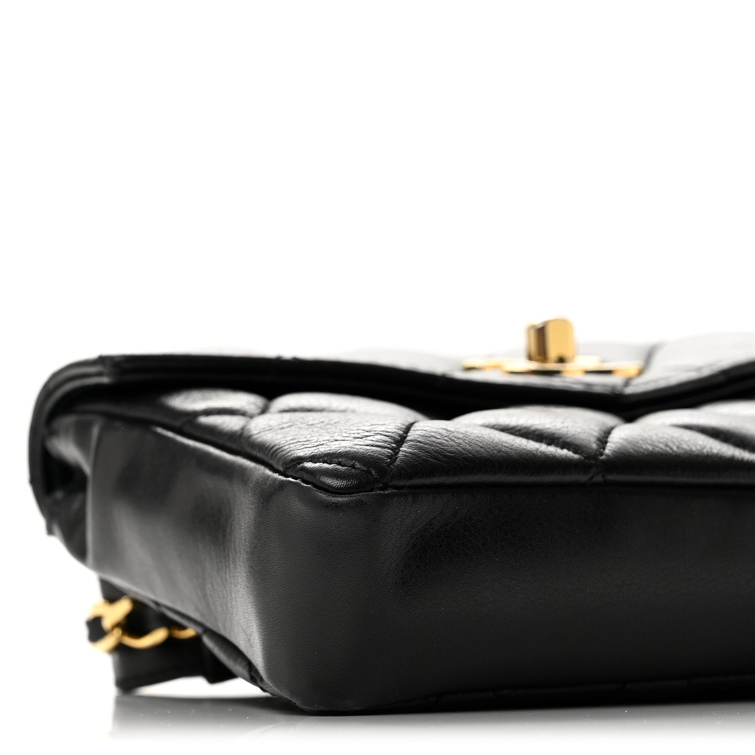 Chanel Lambskin Quilted Flap Waist Belt Bag 75 30 Black 7 of 11