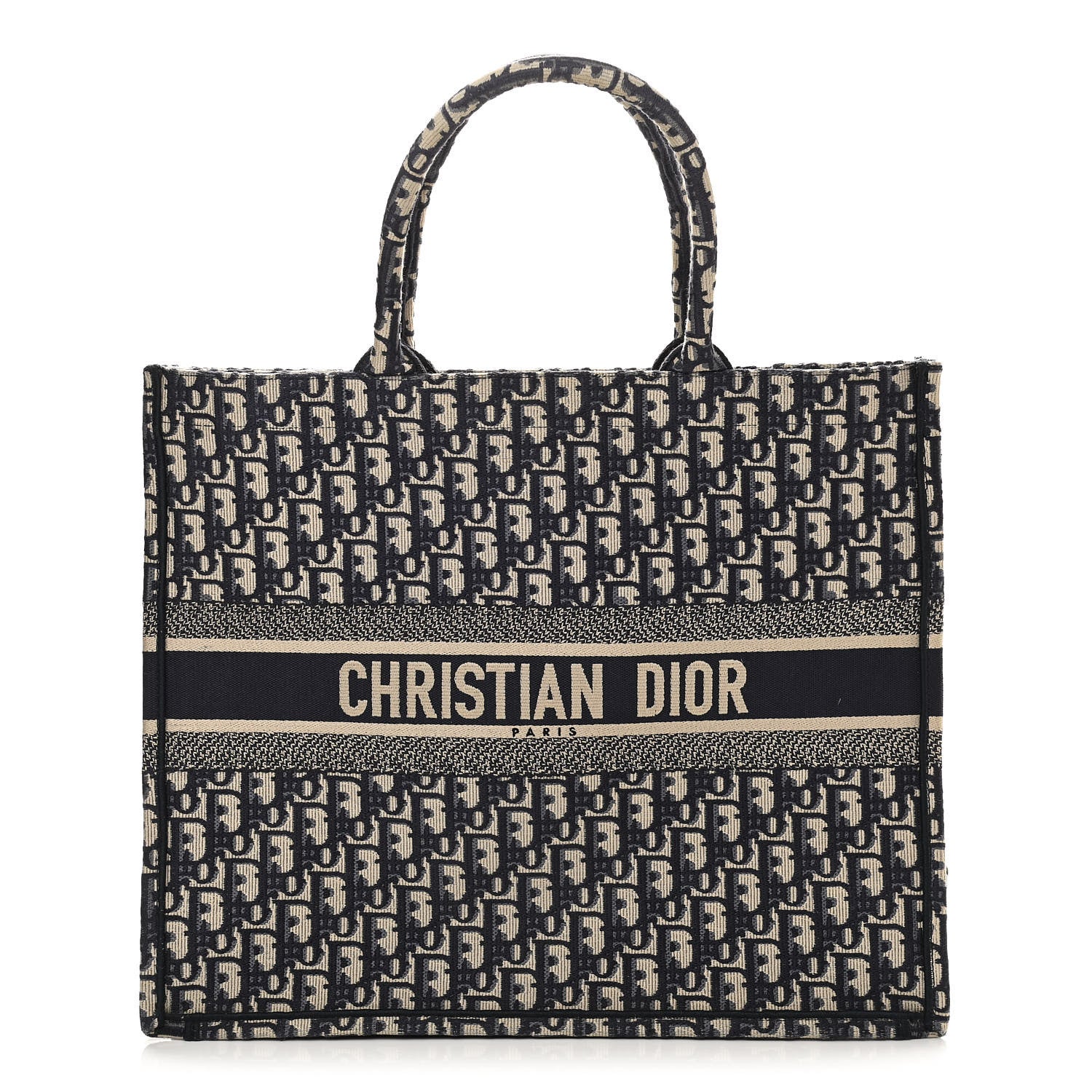 Christian Dior Oblique Large Book Tote Blue Multicolor 1 of 10