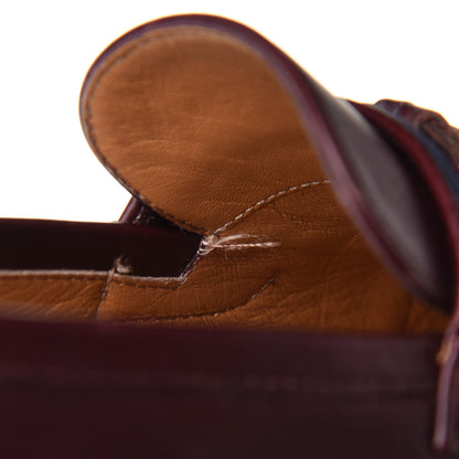 Gucci Calfskin Web Interlocking G Tassel Loafers 35.5 Ruby Bordeaux 11 of 12