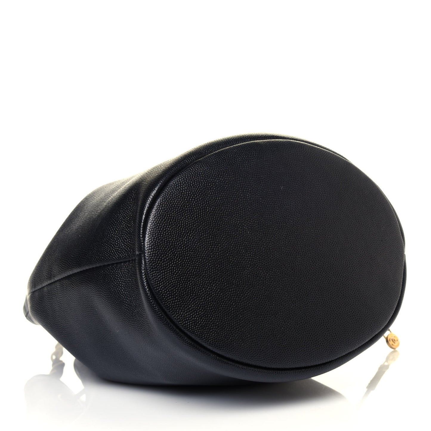 Caviar Deauville Drawstring Bucket Bag Black