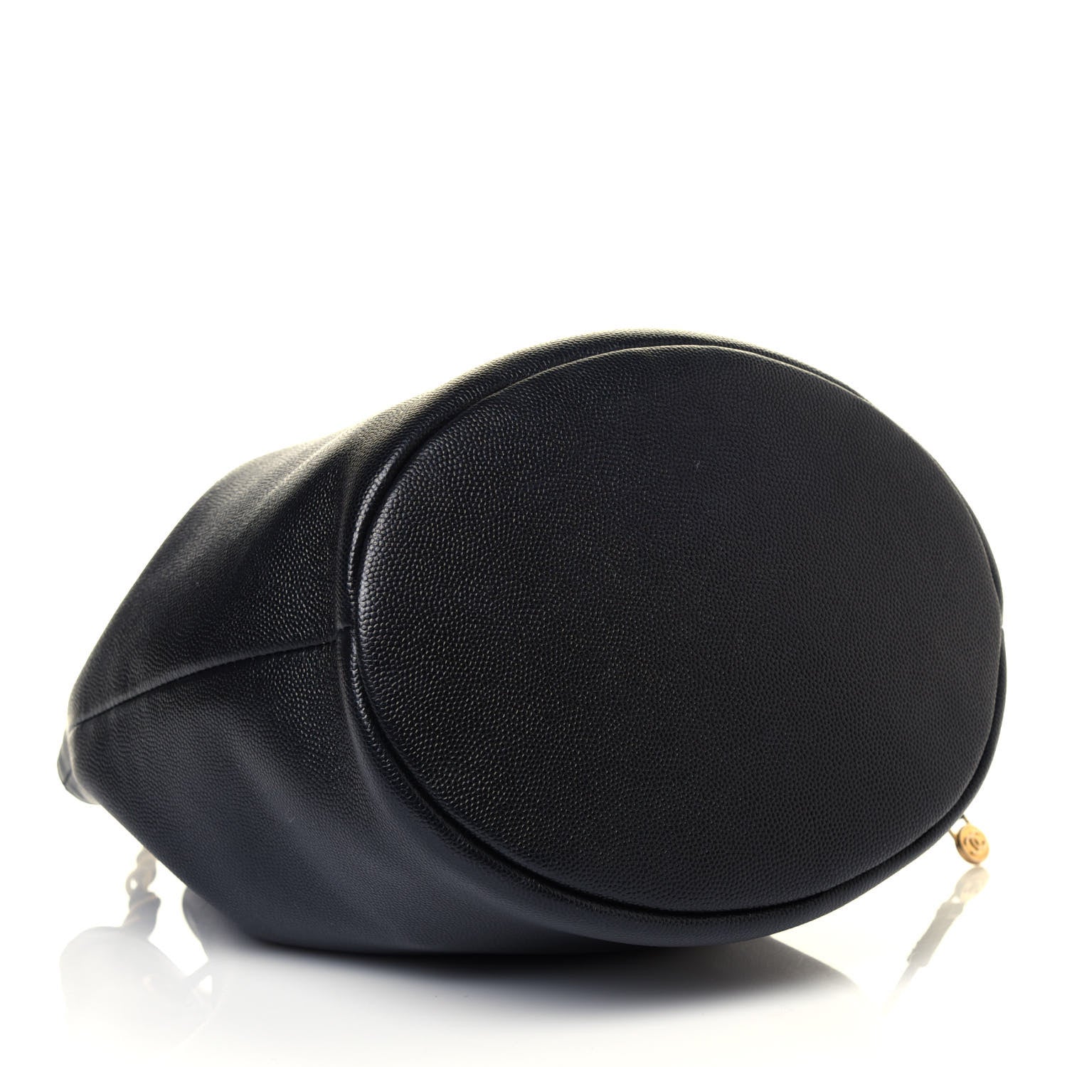 Chanel Caviar Deauville Drawstring Bucket Bag Black 4 of 12