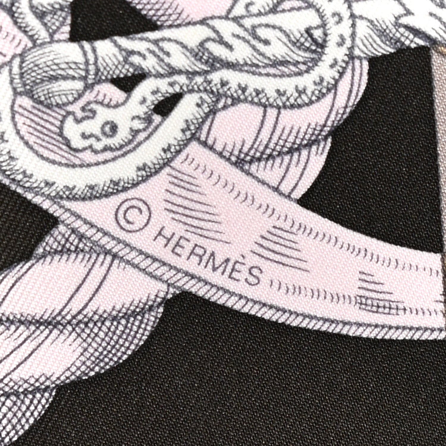 Hermes Silk Della Cavalleria Pocket Square Scarf Vieux Rose Beige 4 of 5