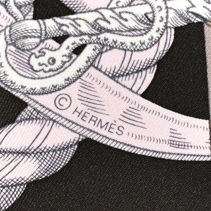 Hermes Silk Della Cavalleria Pocket Square Scarf Vieux Rose Beige 4 of 5