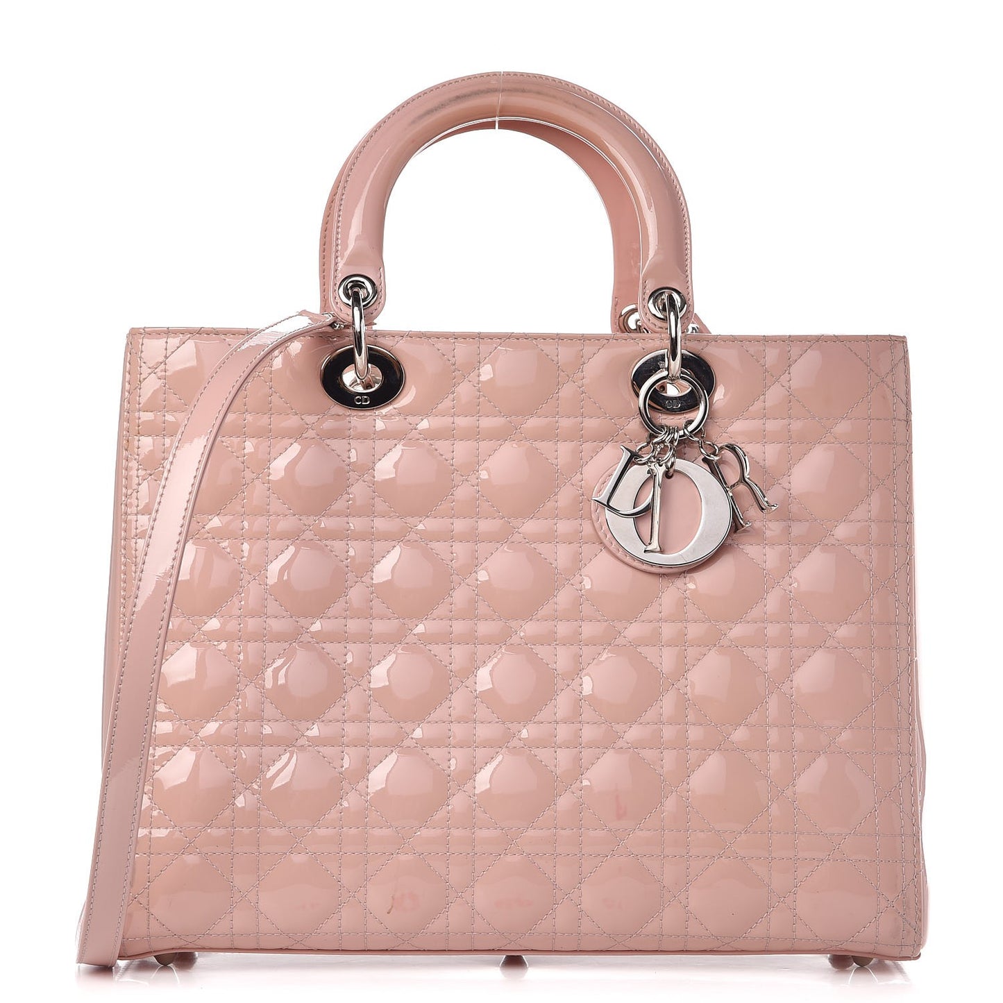 Patent Cannage Large Lady Dior Light Pink