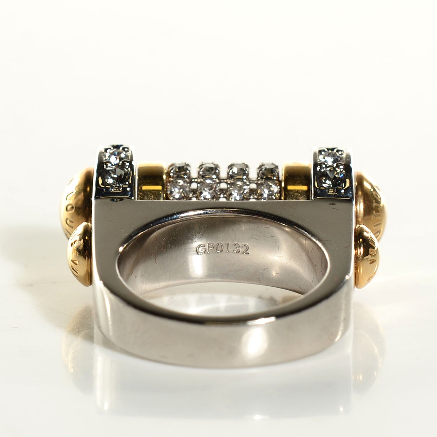 Louis Vuitton Crystal Ring Medium Silver Gold 6.5 3 of 5