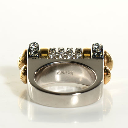 Louis Vuitton Crystal Ring Medium Silver Gold 6.5 3 of 5