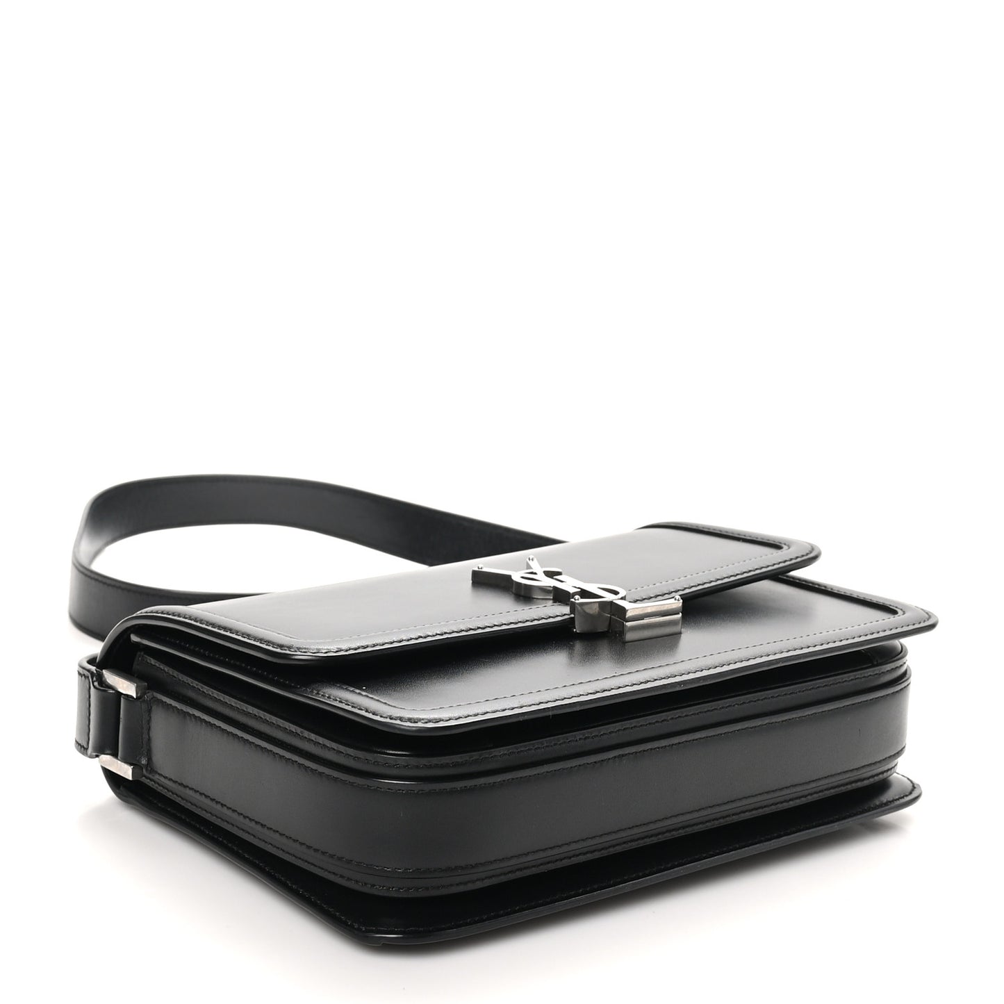 Box Calfskin Monogram Medium Solferino Satchel Black