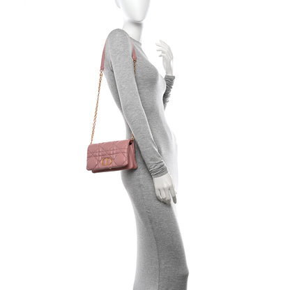 Christian Dior Calfskin Macrocannage Mini Caro Bag Old Rose 2 of 10