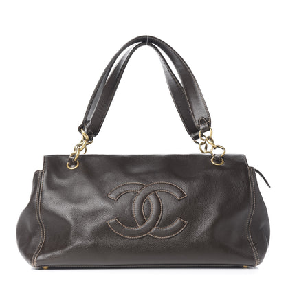 Chanel Calfskin Large Satchel Brown 1 of 8