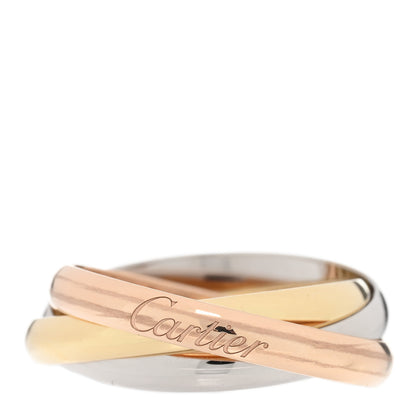Cartier 18K Pink Yellow White Gold Small Trinity Ring 55 7.25 1 of 5