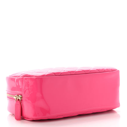 Chanel Patent Quilted Medium Curvy Pouch Cosmetic Case Pink 4 of 7