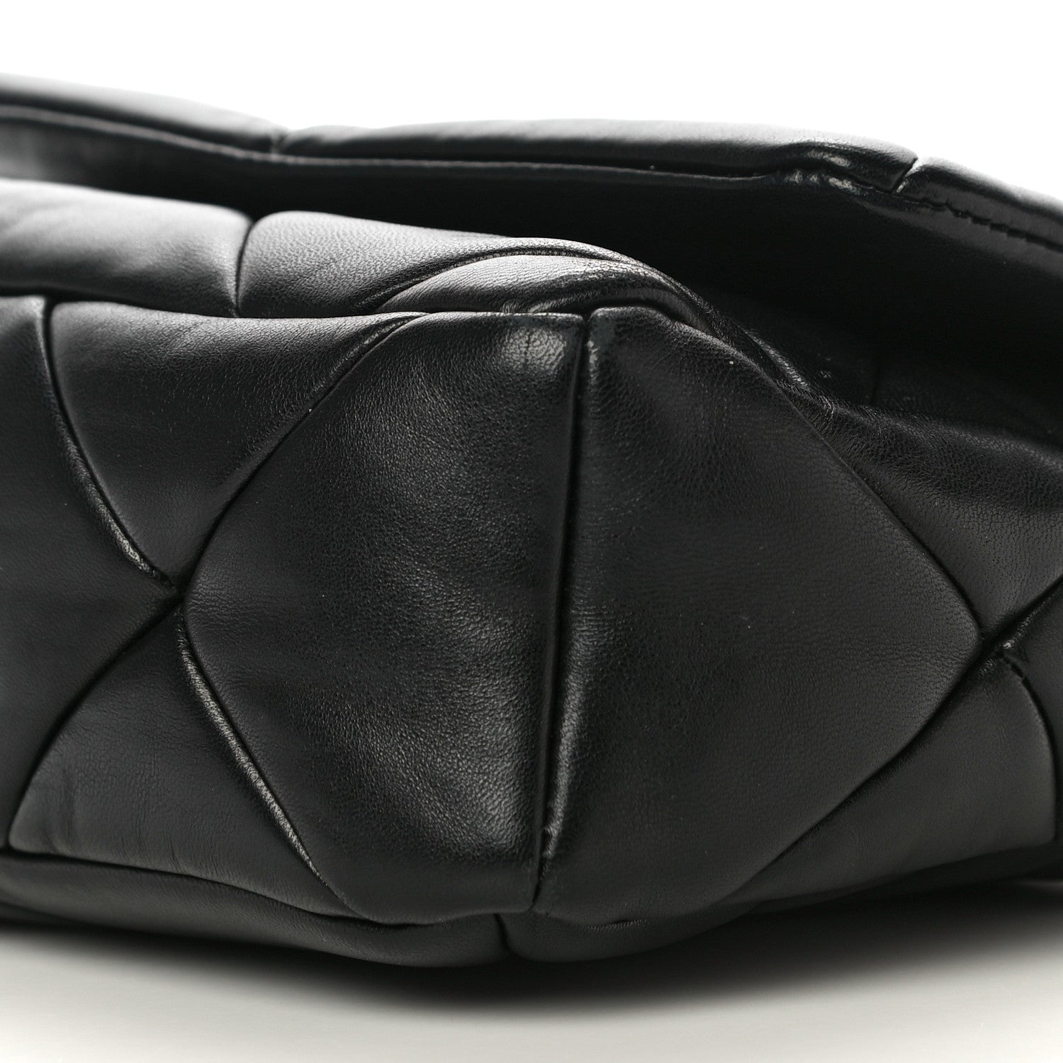 Prada Nappa Re-Nylon Triangle Quilted Patchwork System Flap Shoulder Bag Black 12 of 24