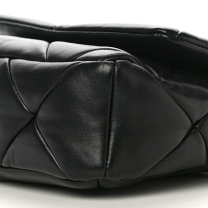 Prada Nappa Re-Nylon Triangle Quilted Patchwork System Flap Shoulder Bag Black 12 of 24
