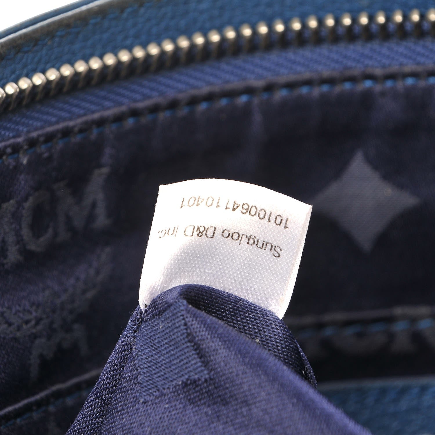 MCM Calfskin Studded Tote Bag Blue 8 of 24