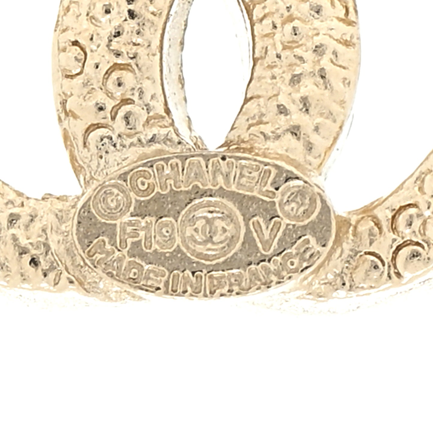 Crystal CC Earrings Light Gold