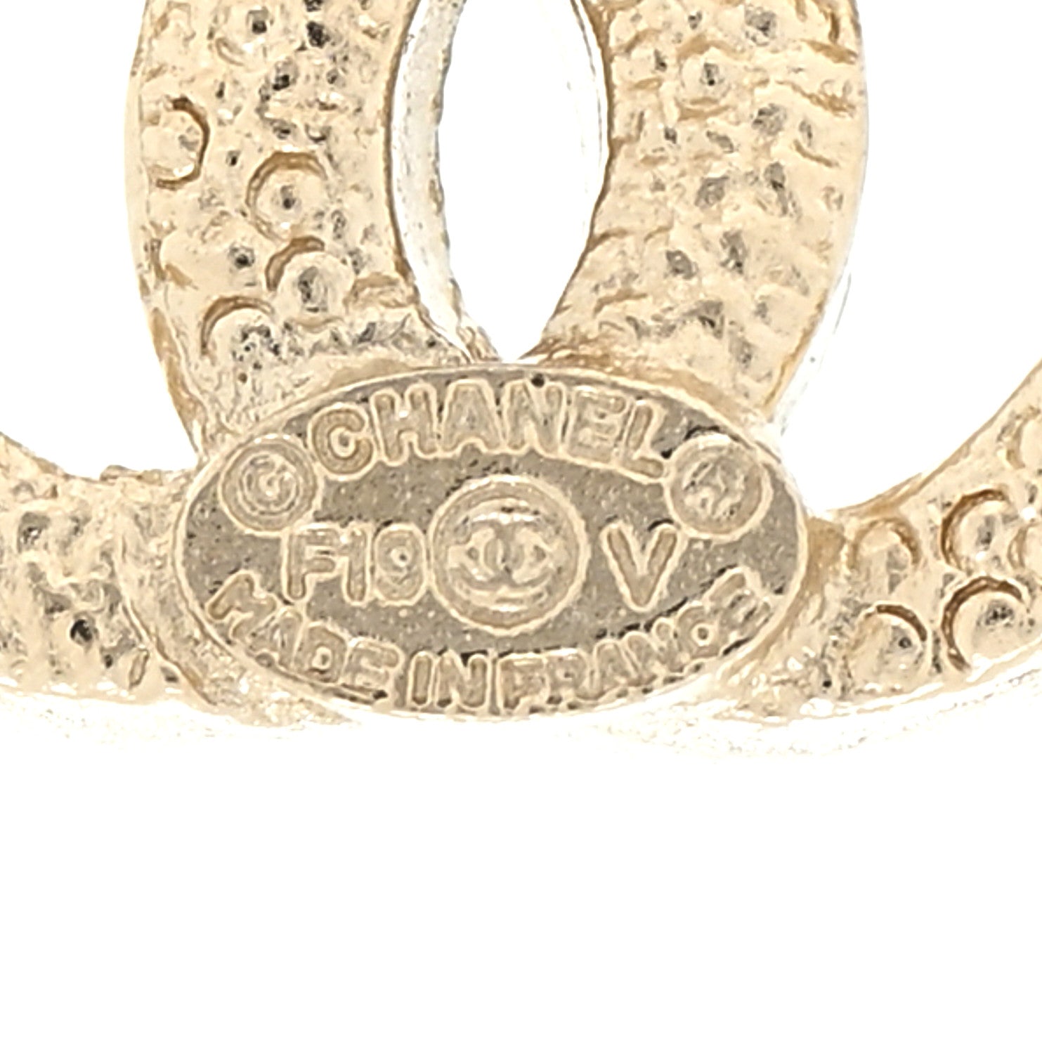 Chanel Crystal CC Earrings Light Gold 4 of 4