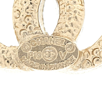 Chanel Crystal CC Earrings Light Gold 4 of 4