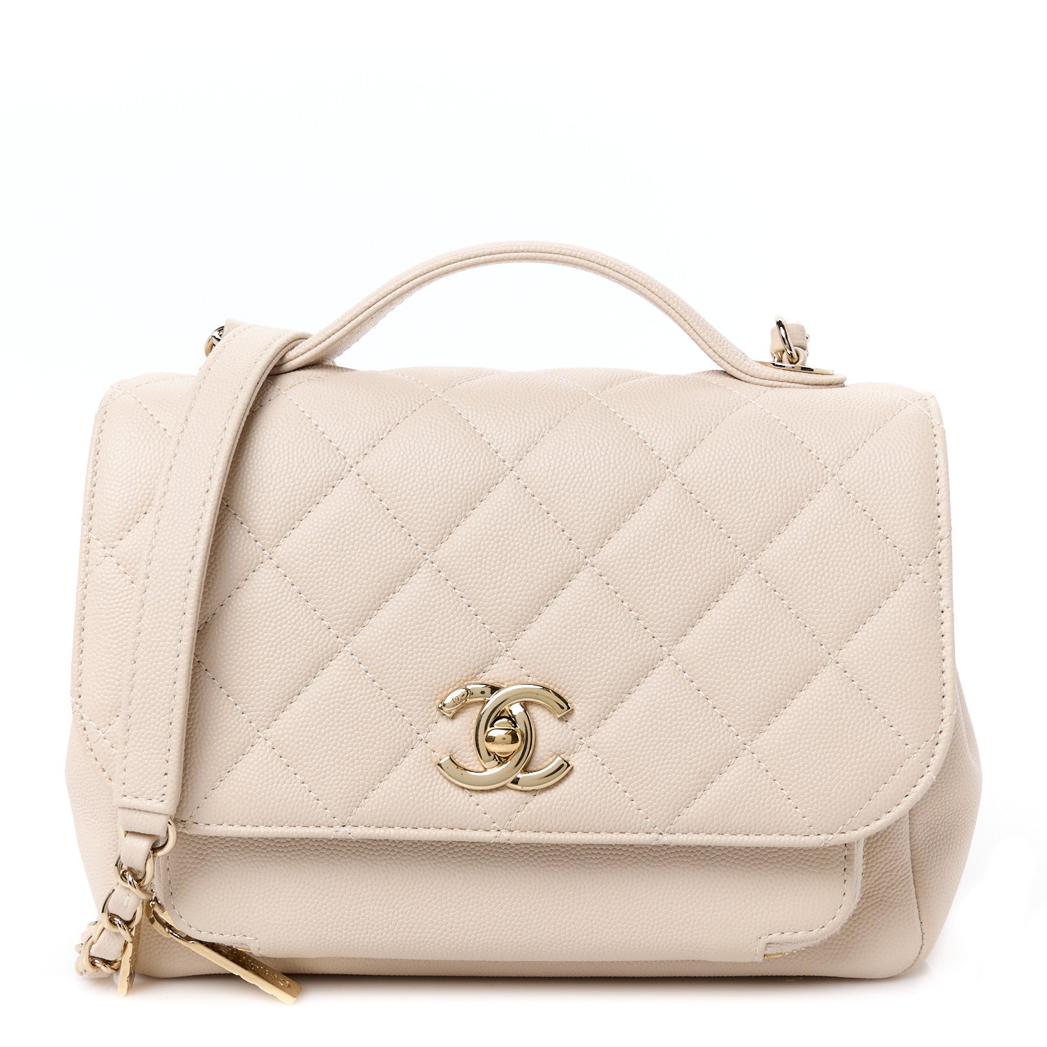 Chanel Caviar Quilted Medium Business Affinity Flap Light Beige 1 of 12