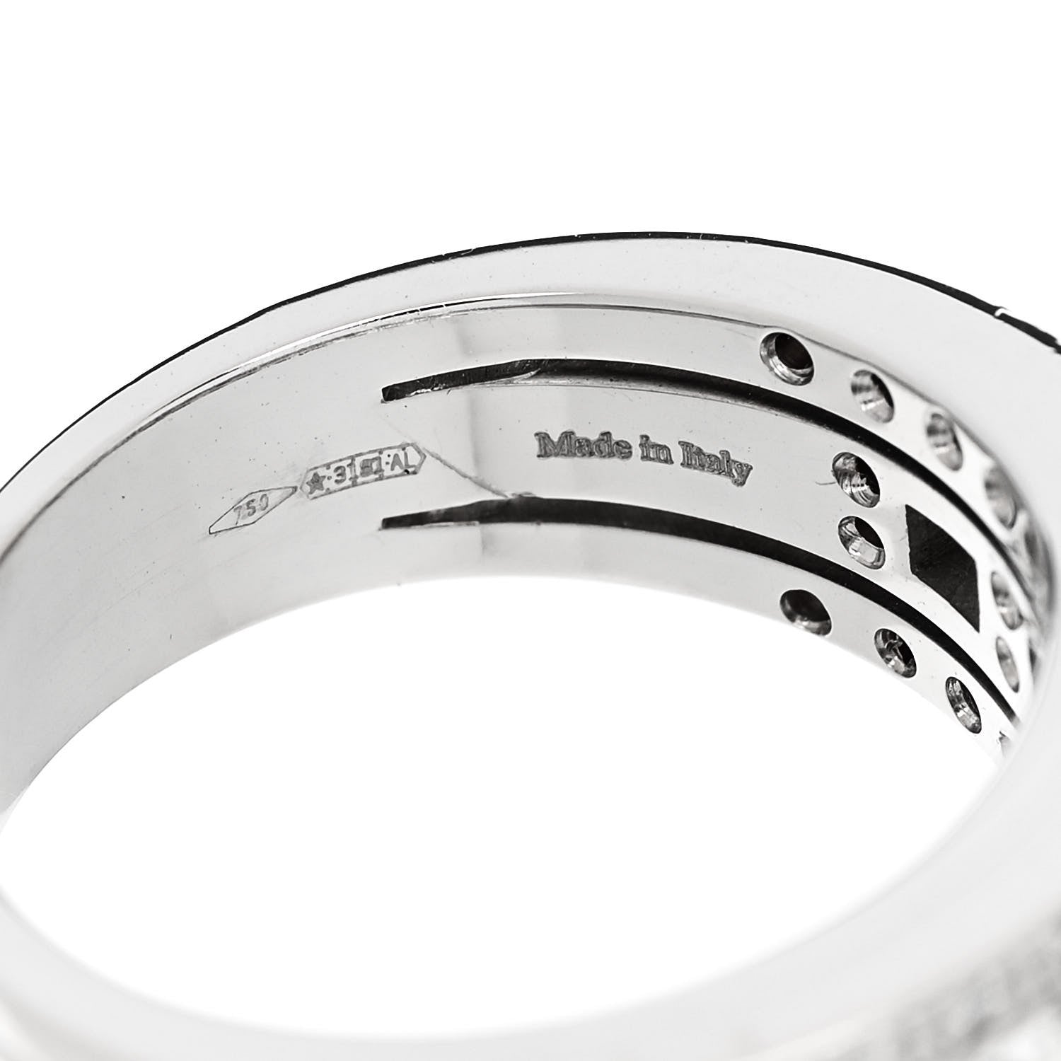 Damiani 18K White Gold Diamond Belle Epoque Band Ring 53 6.25 5 of 6