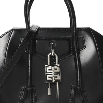 Givenchy Box Calfskin Mini Lock Antigona Shoulder Bag Black 8 of 10