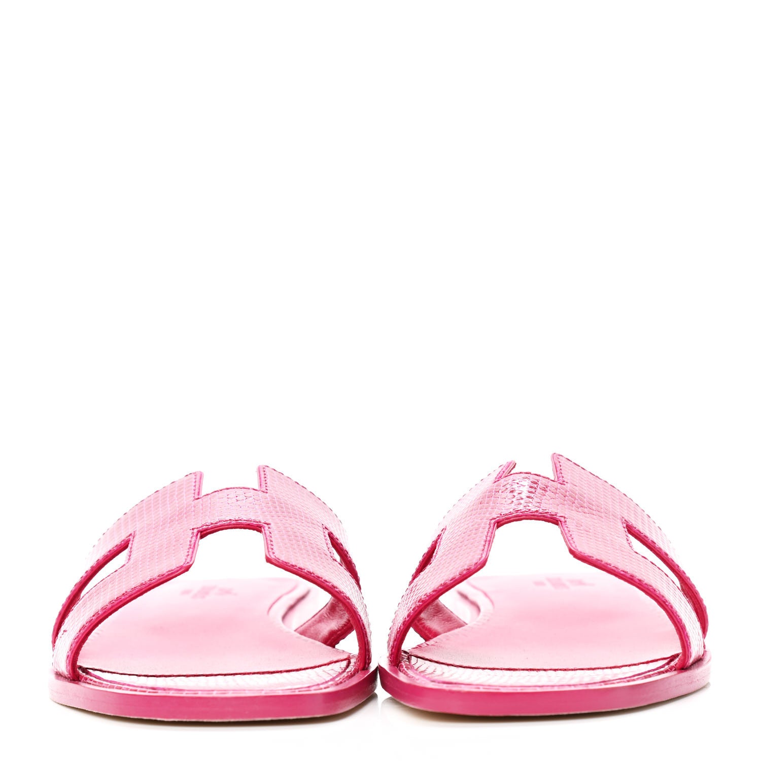 Hermes Lizard Oran Sandals 36 Fuchsia 3 of 19