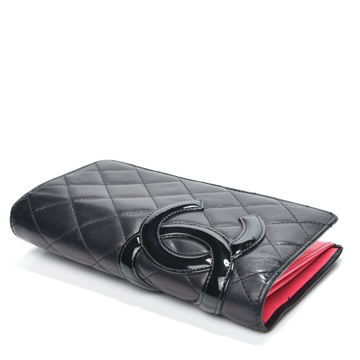 Chanel Calfskin Quilted Cambon Yen Wallet Black 3 of 15