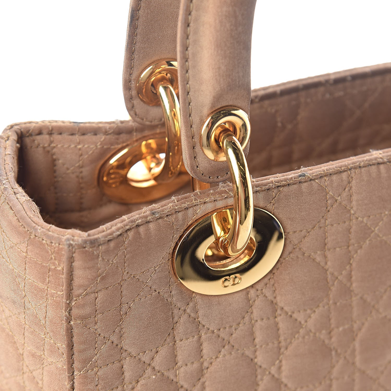 Christian Dior Nylon Cannage Medium Lady Dior Beige 8 of 13