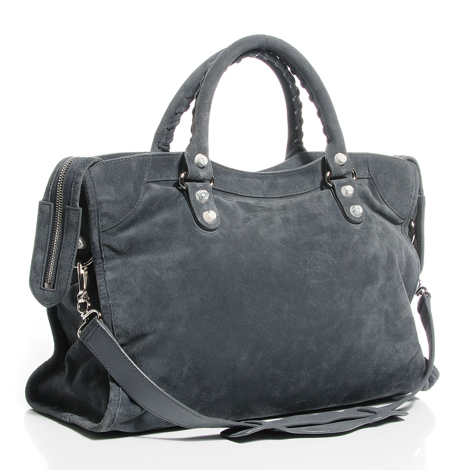 Balenciaga Baby Daim Suede Marble Hardware City Grey 3 of 15
