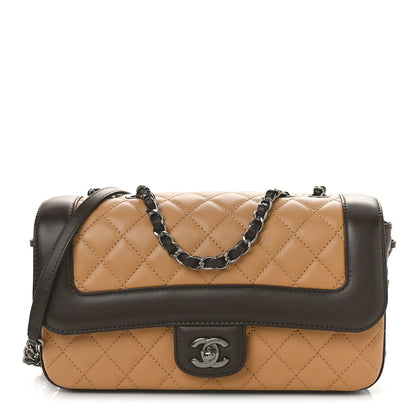 Chanel Calfskin Quilted Medium Coco Corset Flap Brown Beige 1 of 11