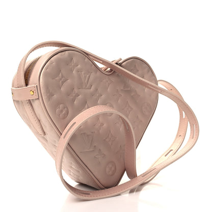 Louis Vuitton Lambskin Embossed Monogram Fall In Love Sac Coeur Light Pink 3 of 9