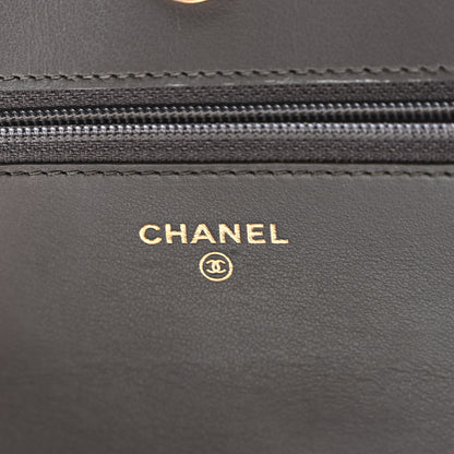 Chanel Caviar Quilted Boy Wallet On Chain WOC Grey 6 of 12