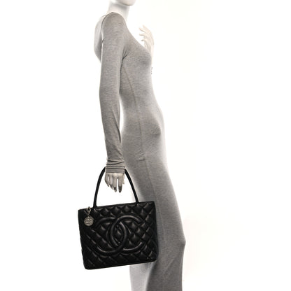 Chanel Caviar Quilted Medallion Tote Black 2 of 10