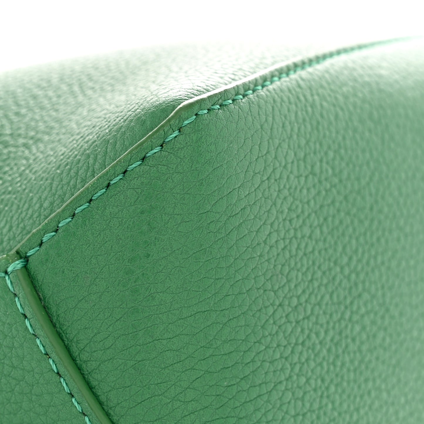 Calfskin Small Puzzle Edge Bag Tropical Green