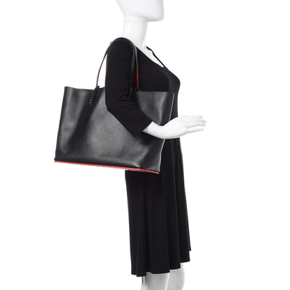 Christian Louboutin Calfskin Spikes East West Cabata Tote Black 2 of 15