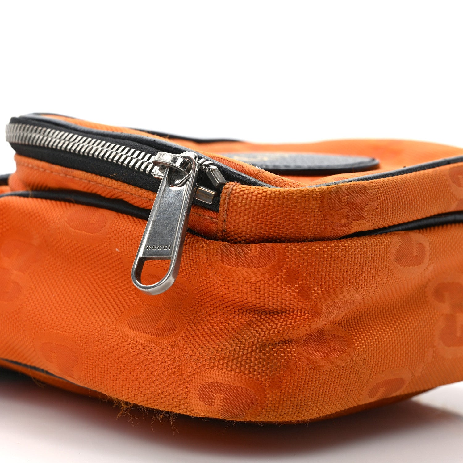 Gucci Econyl Nylon Monogram Off The Grid Shoulder Bag Carrot Orange Black 8 of 14