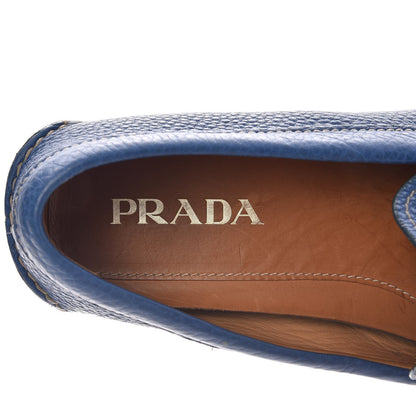Prada Vitello Daino Loafers 8 Cobalto 8 of 15