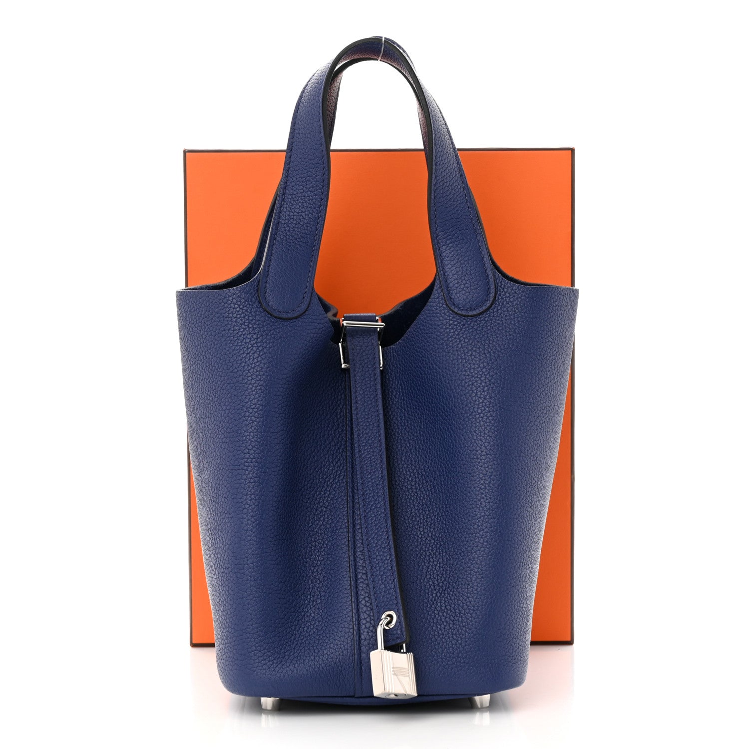 Hermes Taurillon Clemence Picotin Lock 18 PM Bleu Saphir 11 of 11