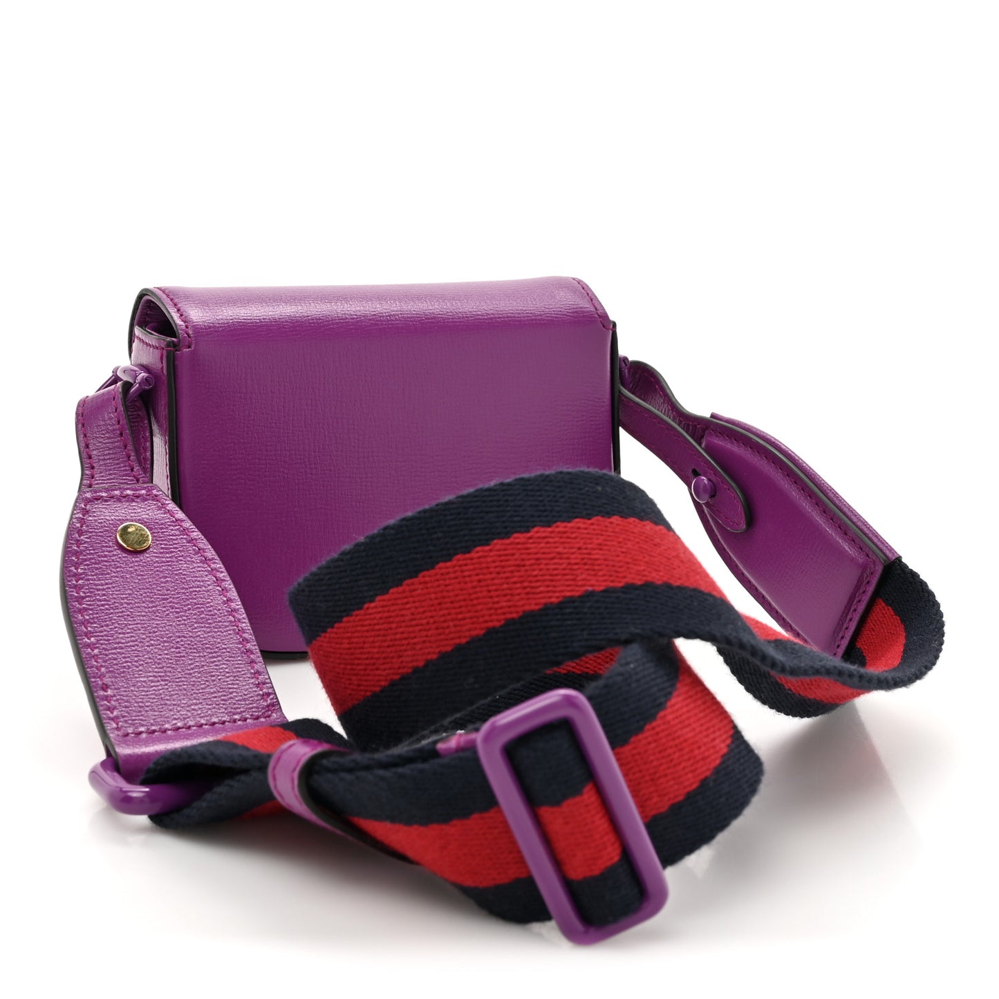 Azalea Calfskin Web Monochrome Horsebit 1955 Wallet On Strap Purple