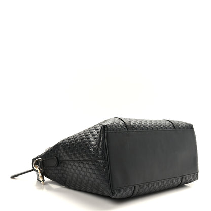 Gucci Soft Microguccissima Small Zippered Satchel Black 4 of 9