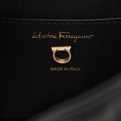 Salvatore Ferragamo Calfskin Quilted Gancini Backpack Black 6 of 11