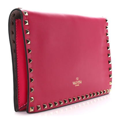 Valentino Garavani Nappa Rockstud Wristlet Clutch Cyclamin 3 of 11